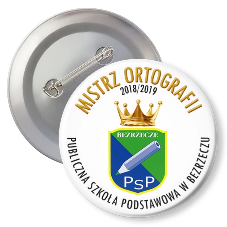 przypinka z agrafką PSP w Bezrzeczu