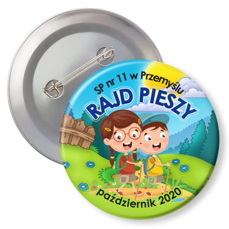 przypinka z agrafką Rajd pieszy SP nr 11 w Przemyślu