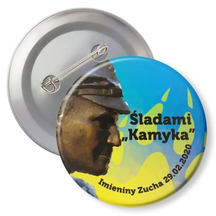 przypinka agrafka Śladami Kamyka