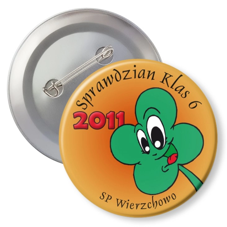 przypinka z agrafką Sprawdzian klas 6