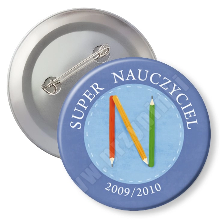 przypinka z agrafką Super Nauczyciel