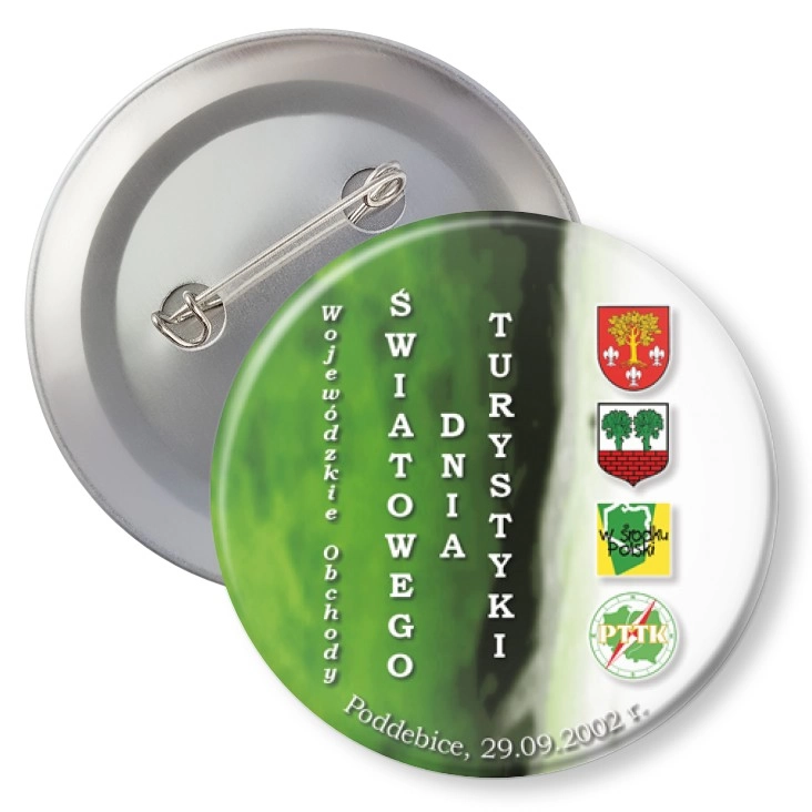 przypinka z agrafką Światowy Dzień Turystyki