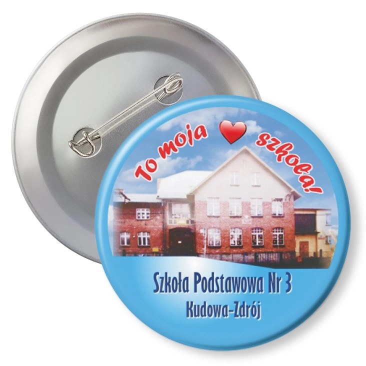 przypinka z agrafką Szkoła Podstawowa - Kudowa Zdrój