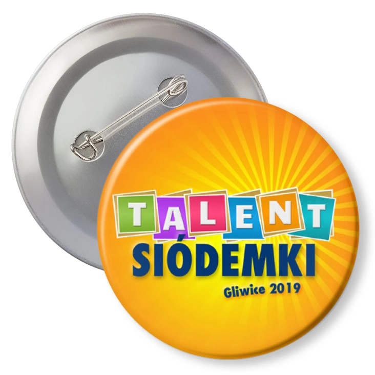 przypinka z agrafką Talent siódemki