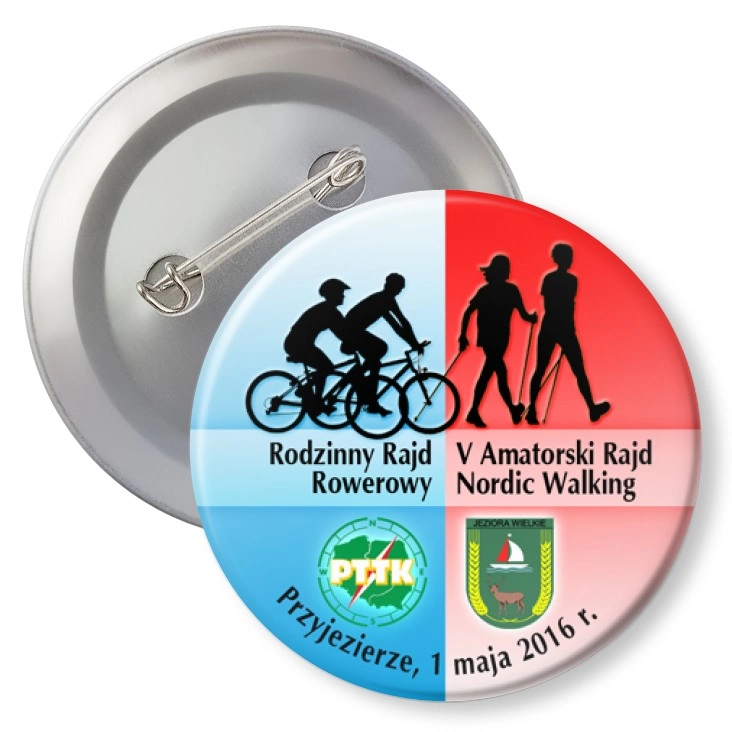 przypinka z agrafką V Amatorski Rajd Nordic Walking