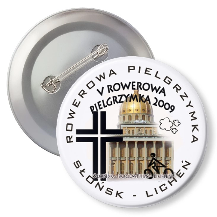 przypinka z agrafką V Rowerowa Pielgrzymka 2009