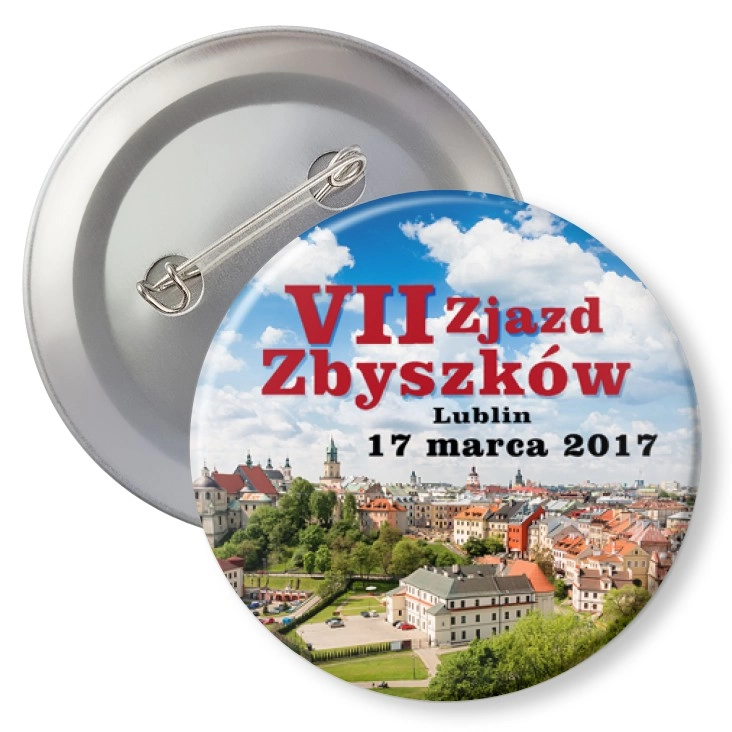 przypinka z agrafką VII Zjazd Zbyszków