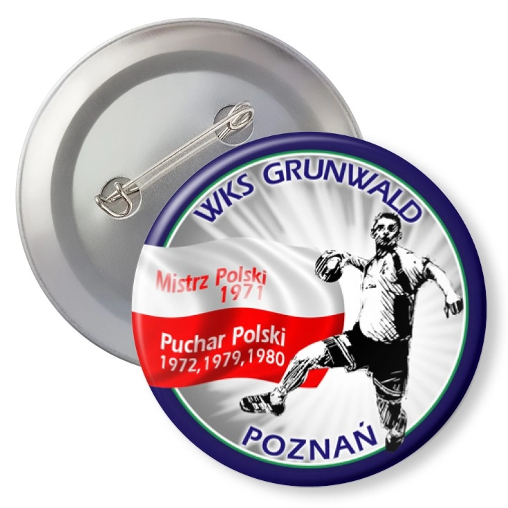 przypinka z agrafką WKS Grunwald Poznań