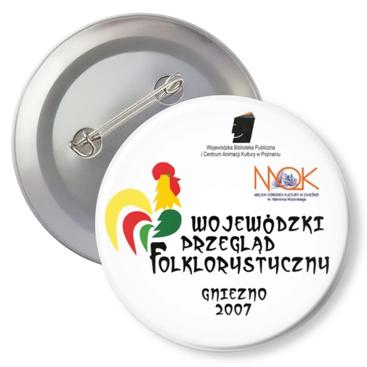 przypinka z agrafką Wojewódzki Przegląd Folklorystyczny - Gniezno 2007