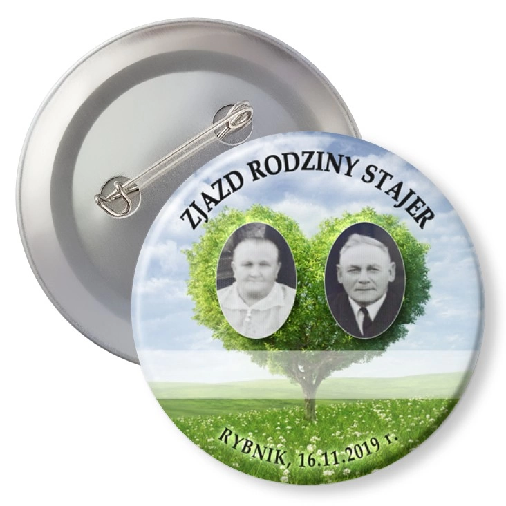 przypinka z agrafką Zjazd rodziny Stajer