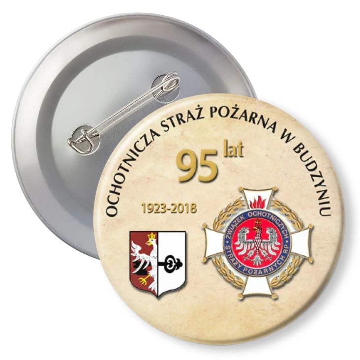 przypinka z agrafką 95-lecie OSP Budzyń Budzyń