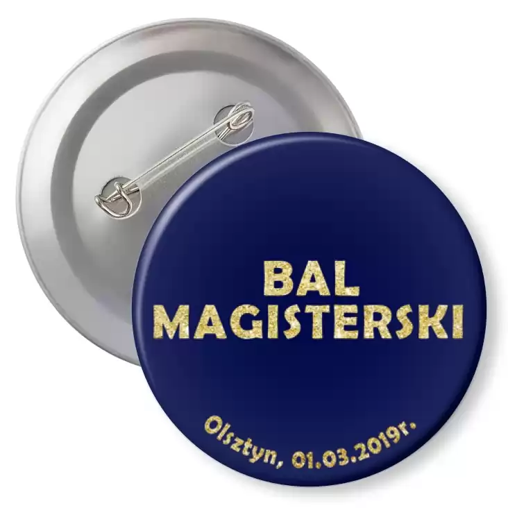 przypinka z agrafką Bal Magisterski 2019