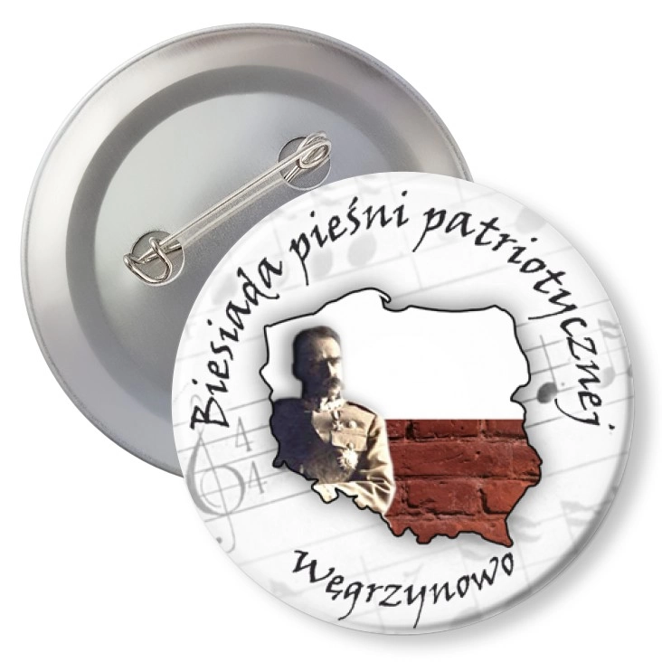 przypinka z agrafką Biesiada pieśni patriotycznej