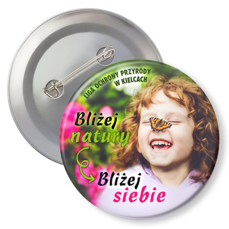 przypinka z agrafką Bliżej natury - bliżej siebie