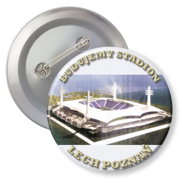 przypinka z agrafką Budujemy stadion - Lech Poznań