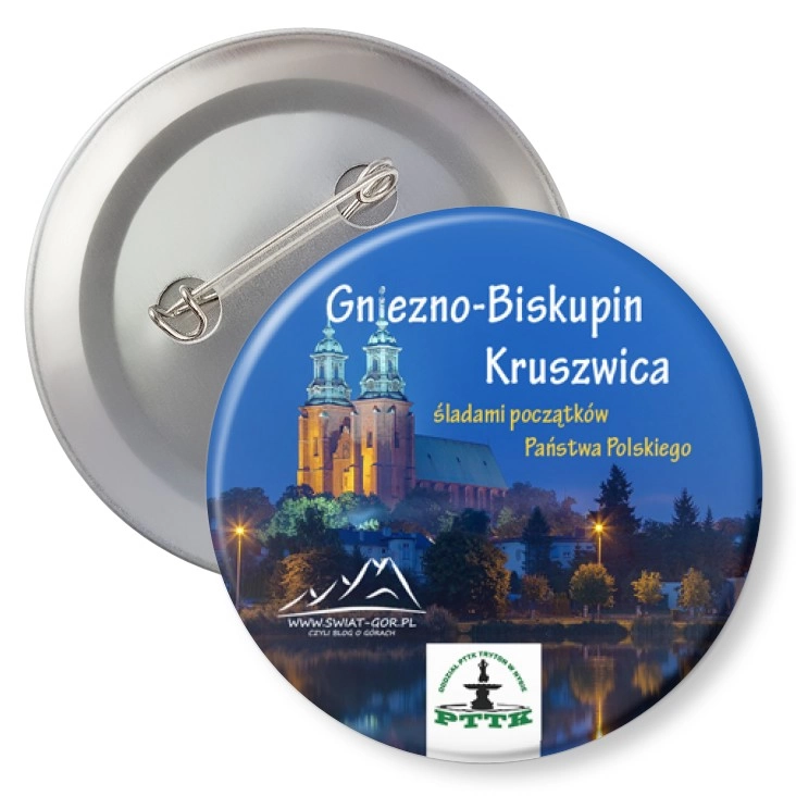 przypinka z agrafką Gniezno-Biskupin Kruszwica