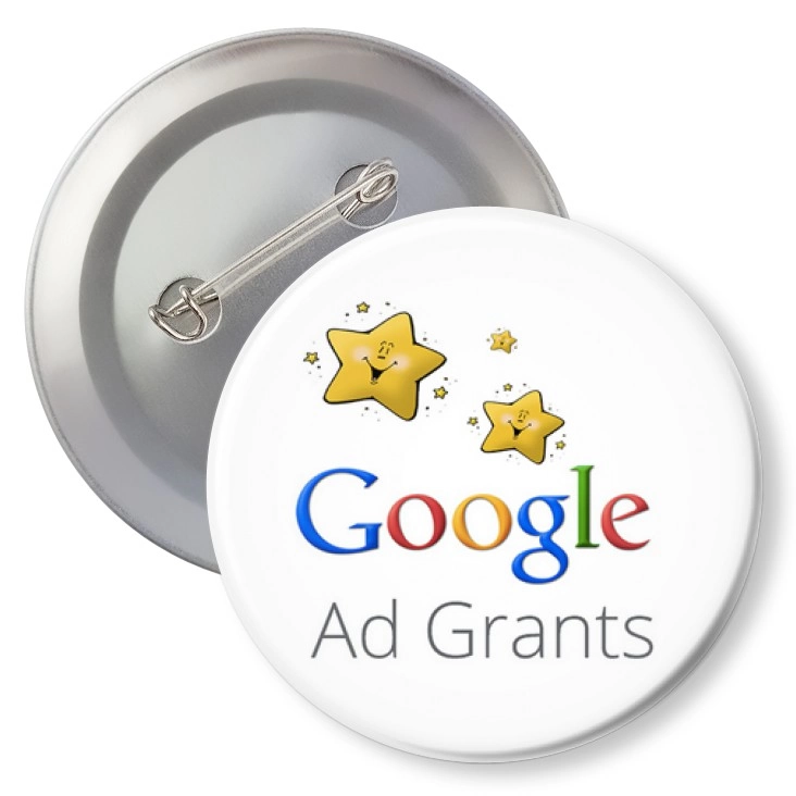 przypinka z agrafką Google Ad Grants