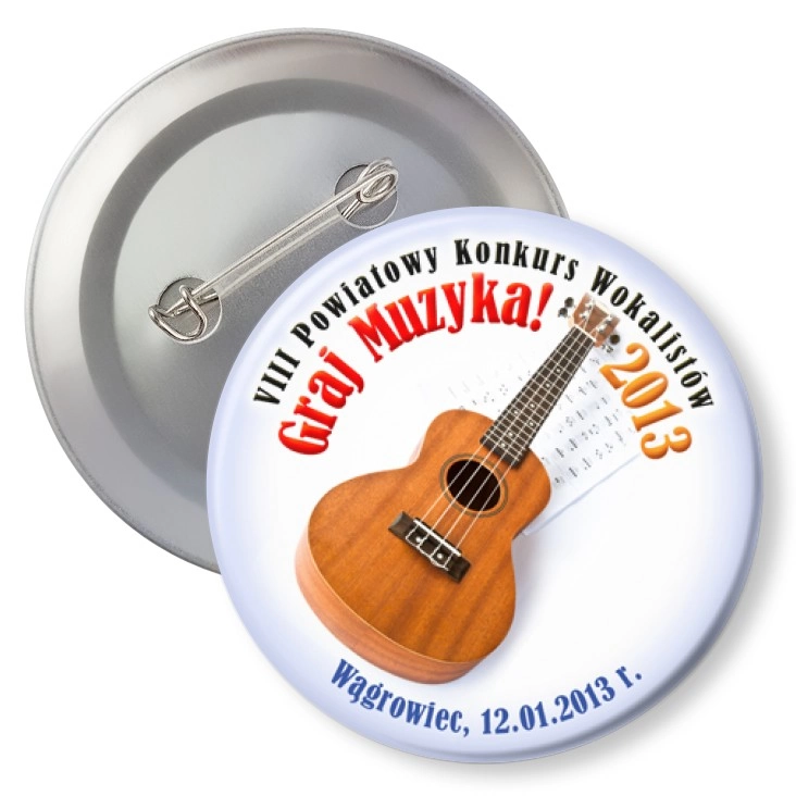 przypinka z agrafką Graj Muzyka! 2013