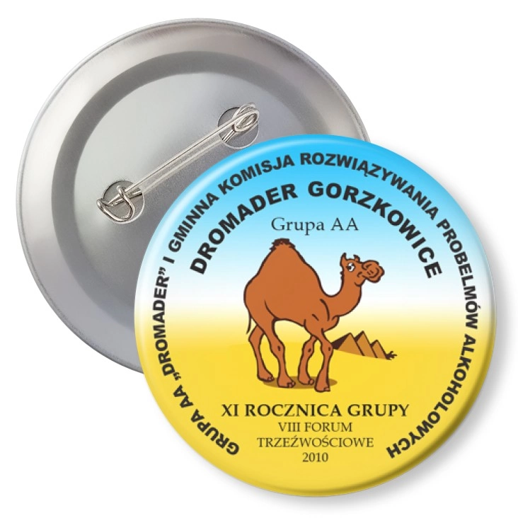 przypinka z agrafką Grupa AA Dromader 2010