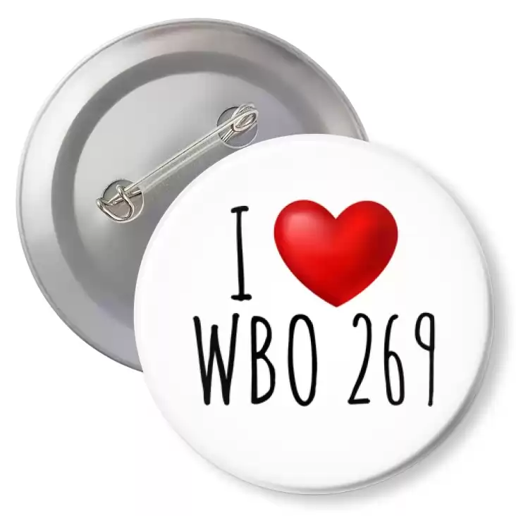 przypinka z agrafką I love WBO 269