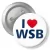Przypinka z agrafką I love WSB