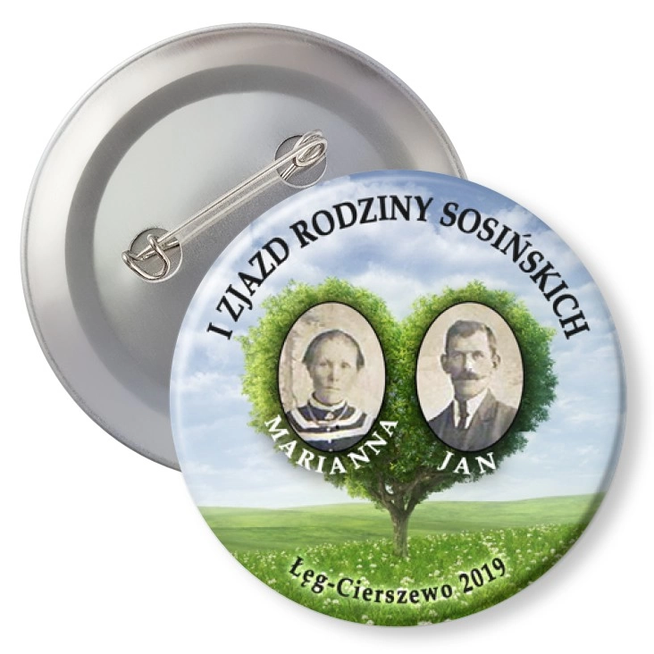 przypinka z agrafką I Zjazd Rodziny Sosińskich