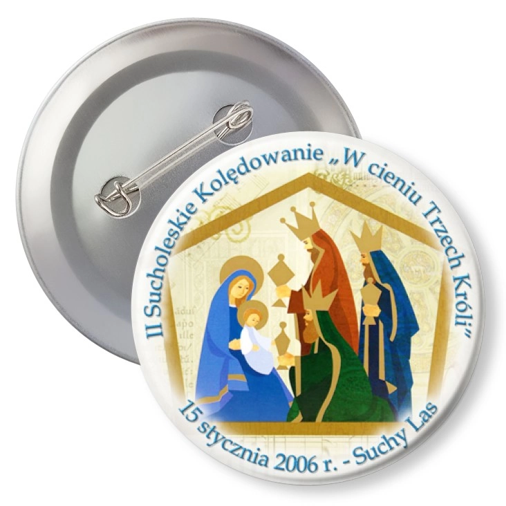 przypinka z agrafką II Sucholeskie Kolędowanie