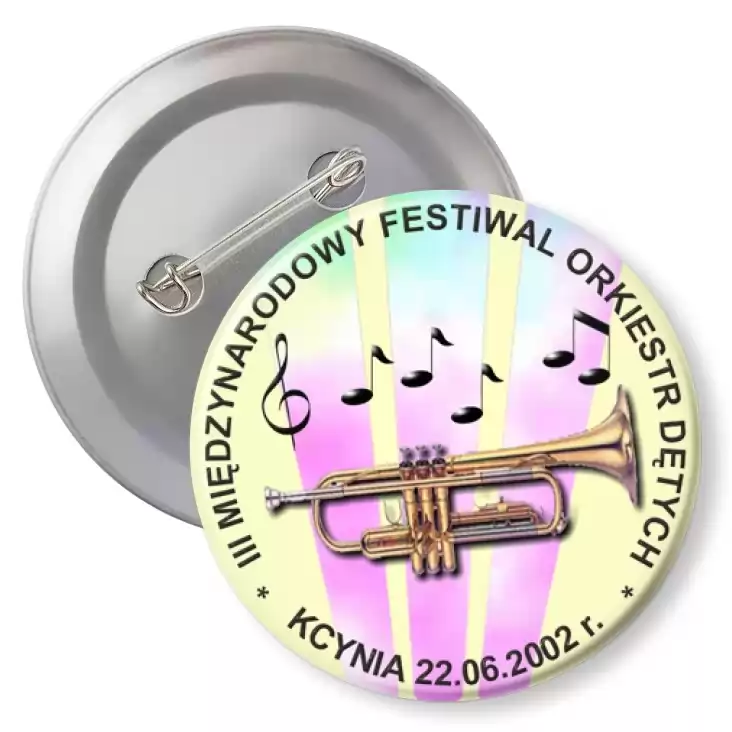 przypinka z agrafką III Międzynarodowy Festiwal Orkiestr Dętych