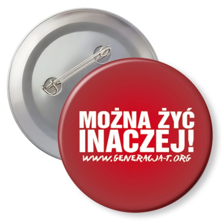 przypinka z agrafką Można żyć inaczej B