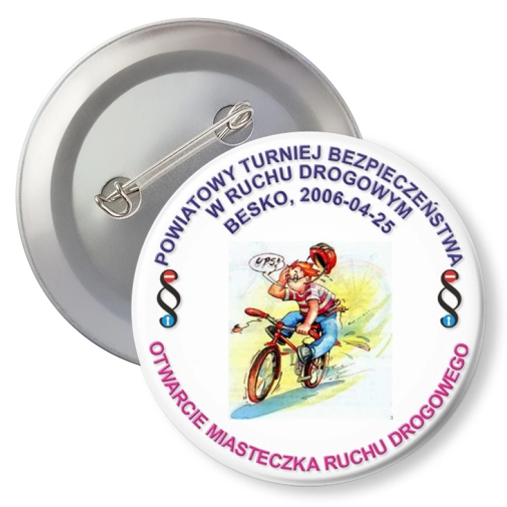 przypinka agrafka Otwarcie Miasteczka Ruchu Drogowego