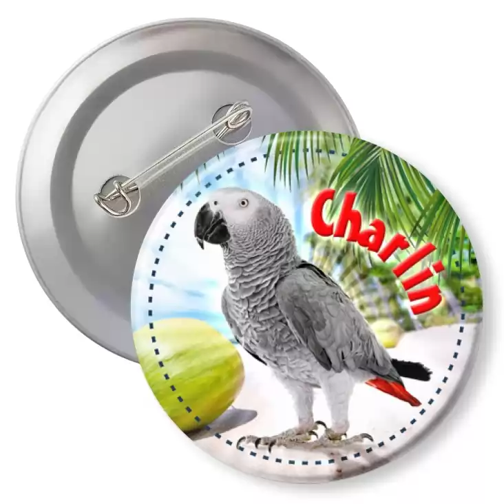 przypinka z agrafką Papugarnia Carmen - Charlin