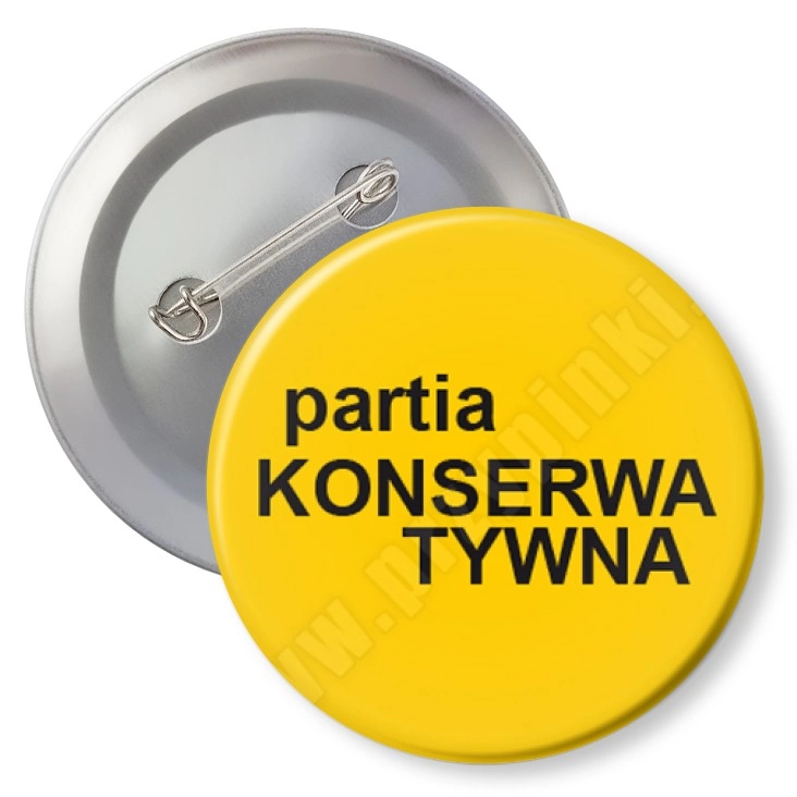 przypinka z agrafką Partia konserwatywna