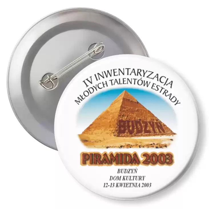 przypinka z agrafką Piramida 2003 - Budzyń