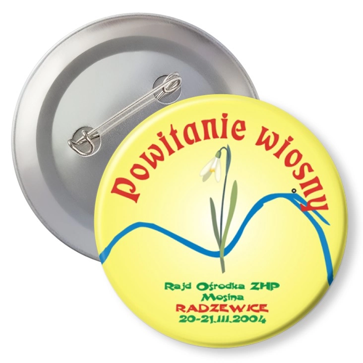 przypinka z agrafką Powitanie wiosny