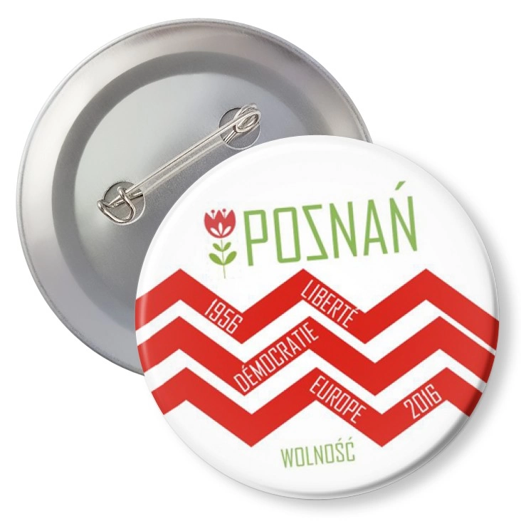 przypinka z agrafką Poznań - WOLNOŚĆ