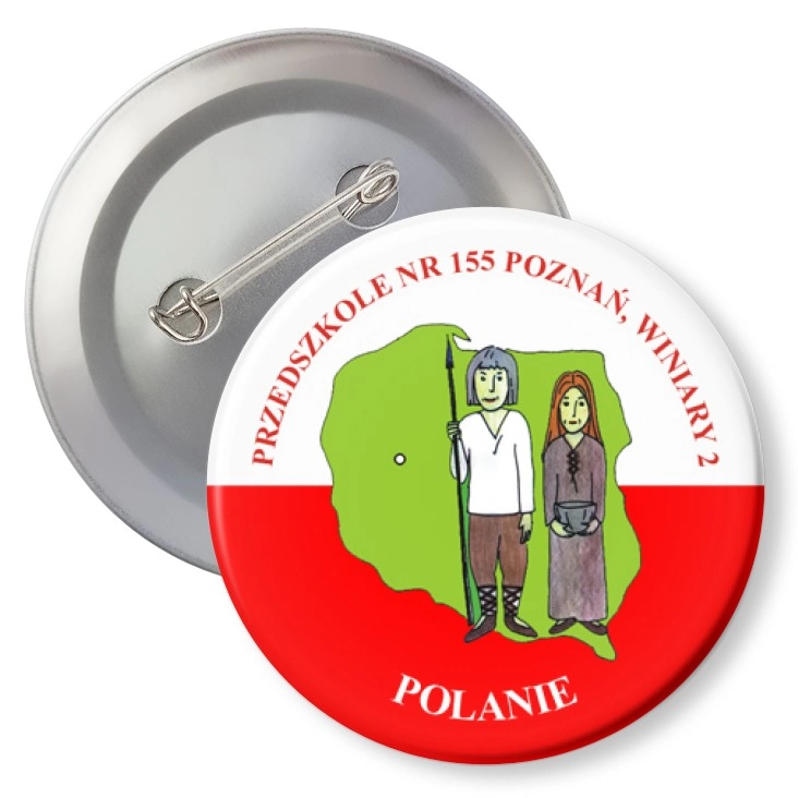 przypinka z agrafką Przedszkole nr 155