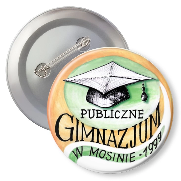 przypinka z agrafką Publiczne gimnazjum w Mosinie