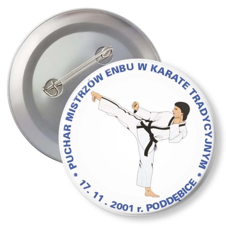 przypinka z agrafką Puchar Mistrzów Enbu w Karate Tradycyjnym