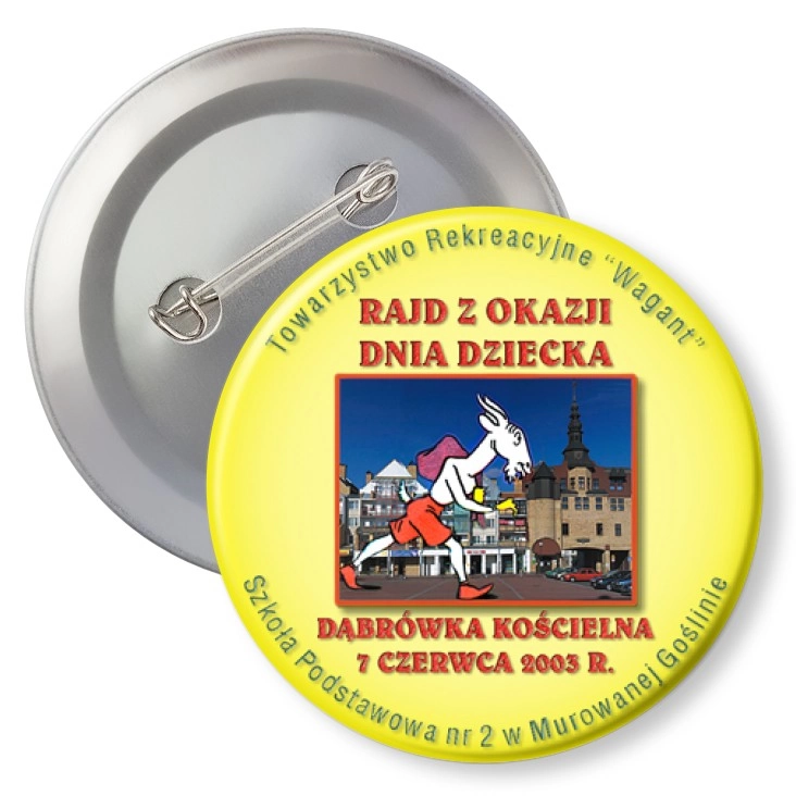 przypinka z agrafką Rajd Z Okazji Dnia Dziecka - Dąbrówka Kościelna 