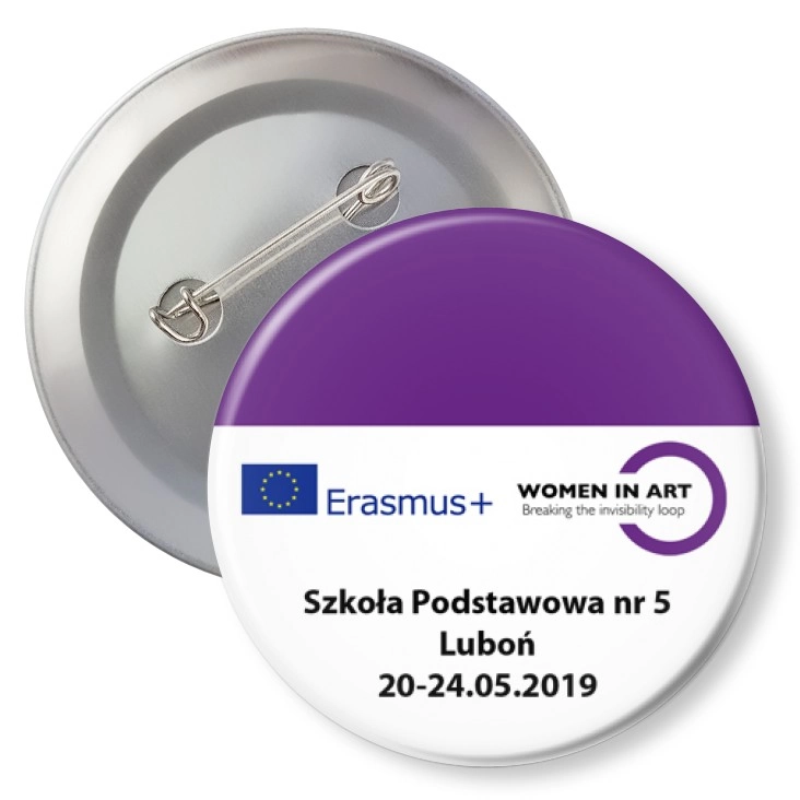 przypinka agrafka SP nr 5 w Luboniu