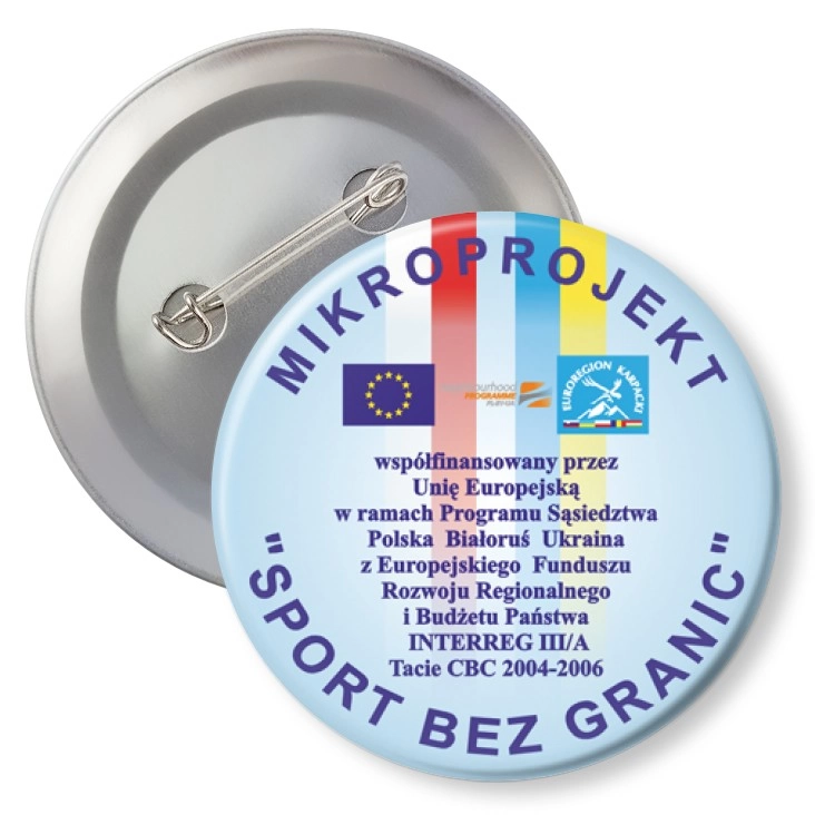 przypinka z agrafką Sport bez granic