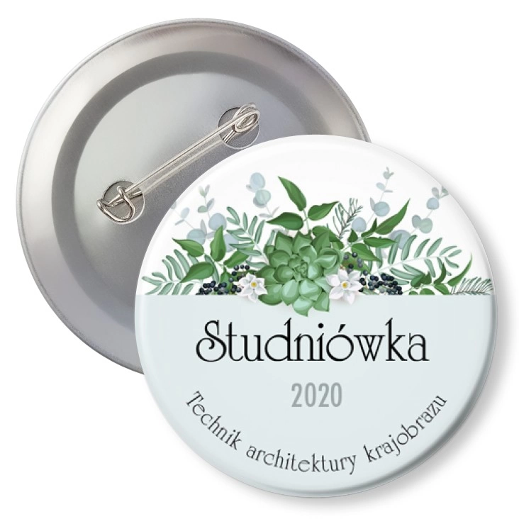 przypinka z agrafką Studniówka 2020