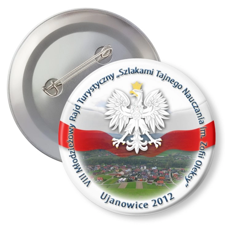 przypinka z agrafką Szlakami Tajnego Nauczania im. Zofii Oleksy 2012