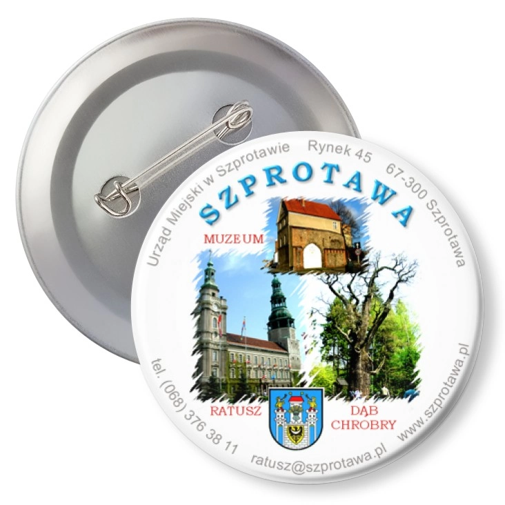 przypinka z agrafką Szprotawa