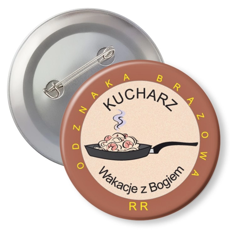 przypinka z agrafką Wakacje z Bogiem - Kucharz