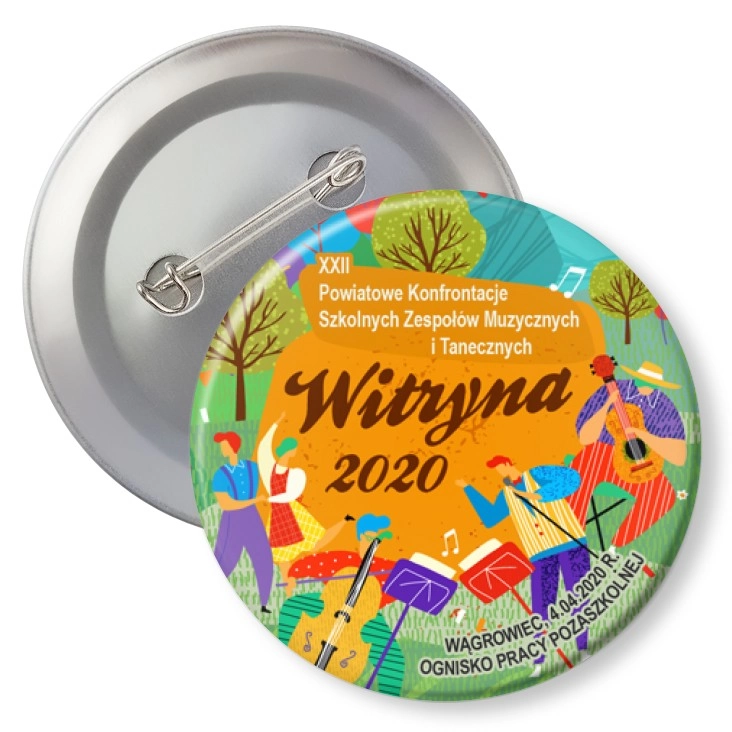 przypinka z agrafką Witryna 2020