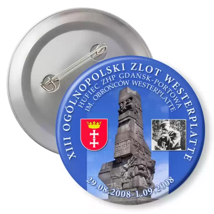 przypinka z agrafką XIII Ogólnopolski Zlot Westerplatte
