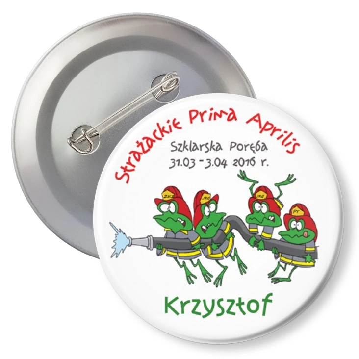 przypinka z agrafką Żaby
