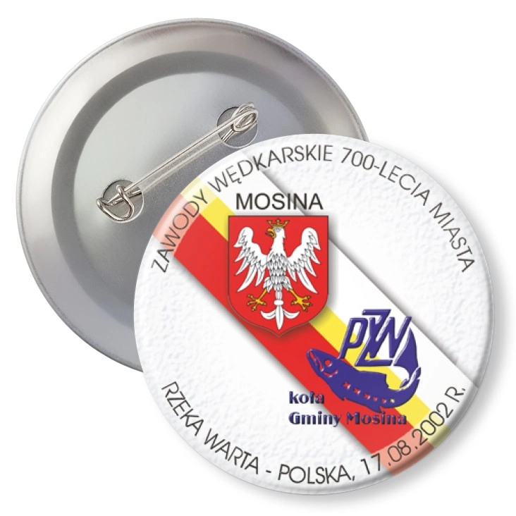 przypinka z agrafką Zawody Wędkarskie 700-lecia Miasta