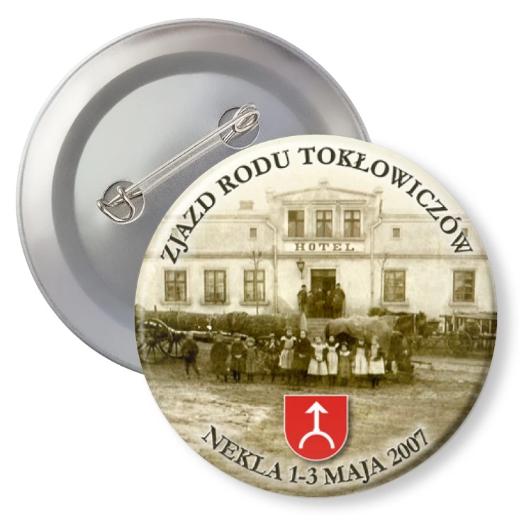 przypinka z agrafką Zjazd Rodu Tokłowiczów